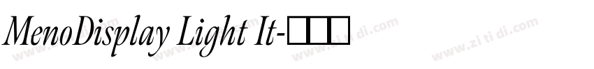 MenoDisplay Light It字体转换